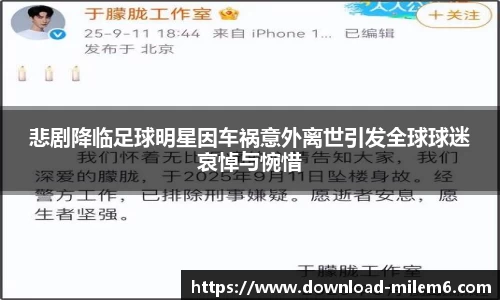 悲剧降临足球明星因车祸意外离世引发全球球迷哀悼与惋惜